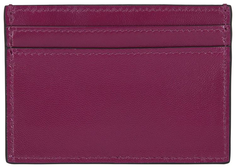 Moschino Embossed Logo Card Holder Bordeaux
