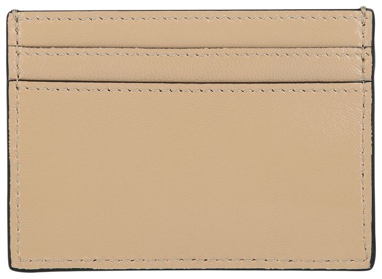 Moschino Embossed Logo Card Holder Beige
