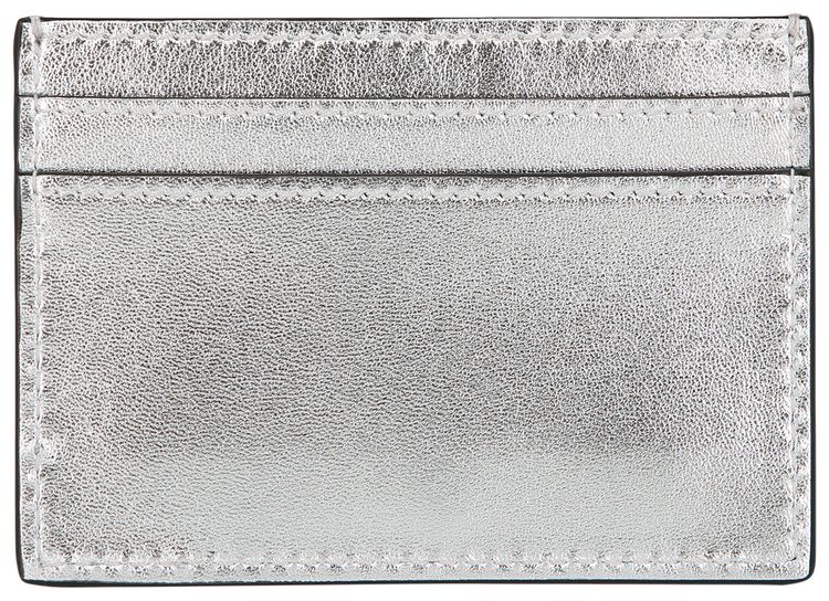 Moschino Logo Belt Crystal Embellished Card Holder Fantasy PrintNickel