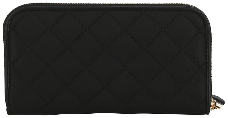 Moschino Quilted Logo Zip Around Wallet Fantasy PrintBlack