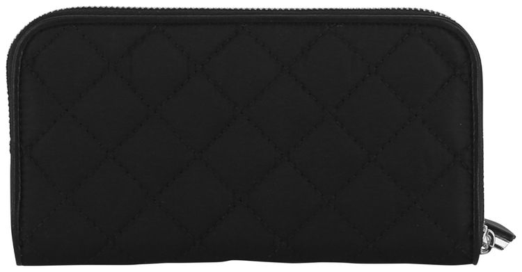 Moschino Quilted Logo Zip Around Wallet Fantasy PrintBlack