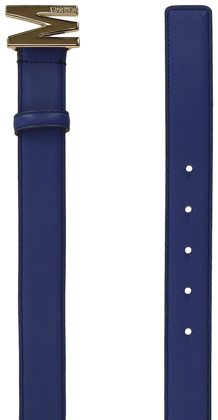 Moschino Logo Belt Blue