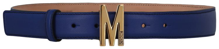 Moschino Logo Belt Blue