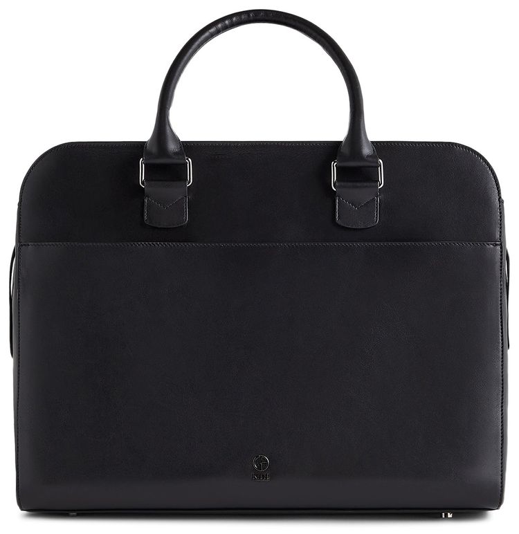 Buy Kith & Giorgio Armani Monogram Leather Document Bag 'Black ...