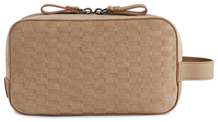 Kith  Giorgio Armani Monogram Suede Dopp Kit Cream