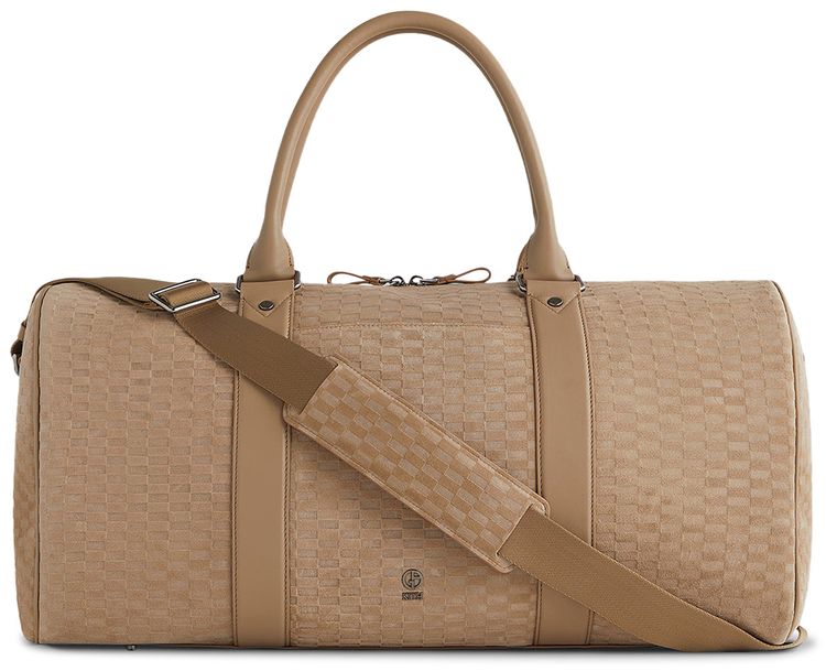 Buy Kith & Giorgio Armani Monogram Suede Duffle Bag 'Cream' - GM001672AF1701C | GOAT