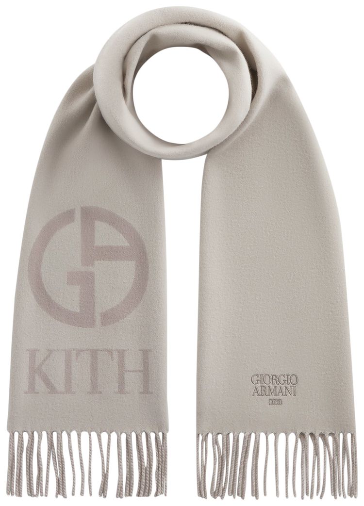 Buy Kith & Giorgio Armani Logo Scarf 'Sandrift' - GM000887F14386S | GOAT