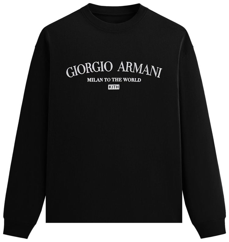 Kith  Giorgio Armani Long Sleeve Tee Black