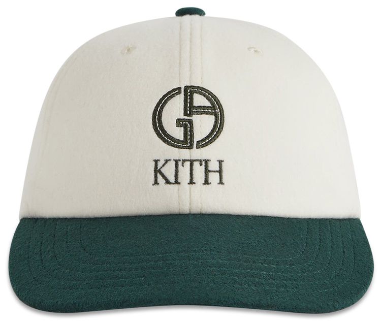 Kith  Giorgio Armani Two Tone Baseball Cap Sandrift