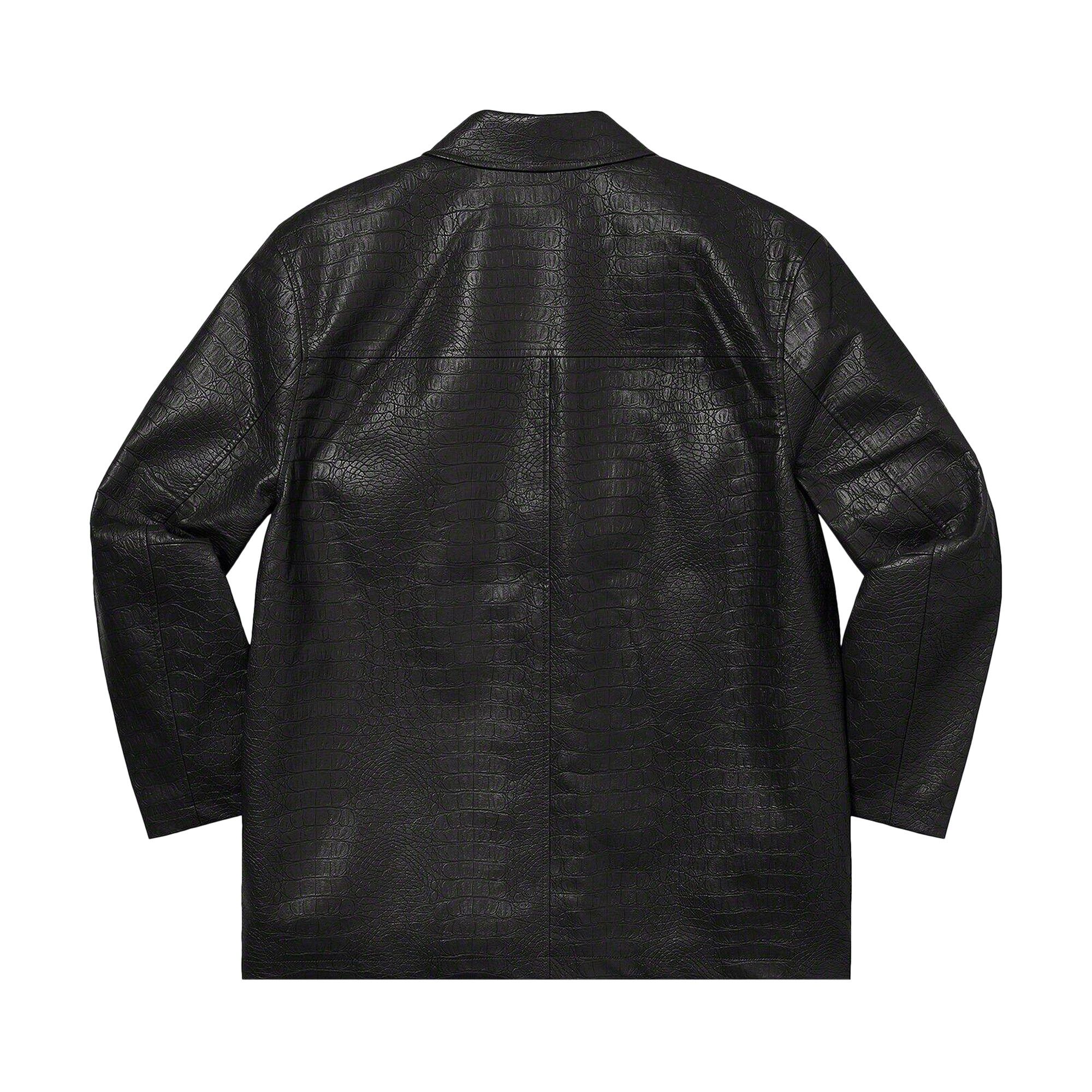 Buy Supreme Faux Croc Car Coat 'Black' - SS22J15 BLACK | GOAT UK