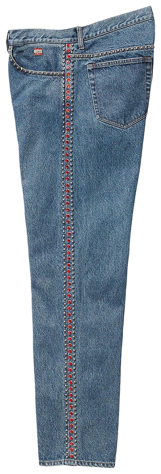 Supreme x BB Simon Studded Regular Jean Blue