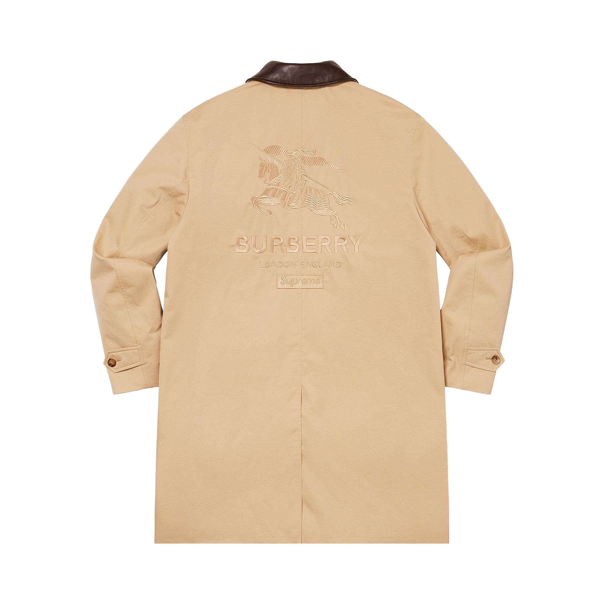 Burberry × Supreme トレンチコート ベージュ Buy Supreme x Burberry Leather Collar Trench 'Beige