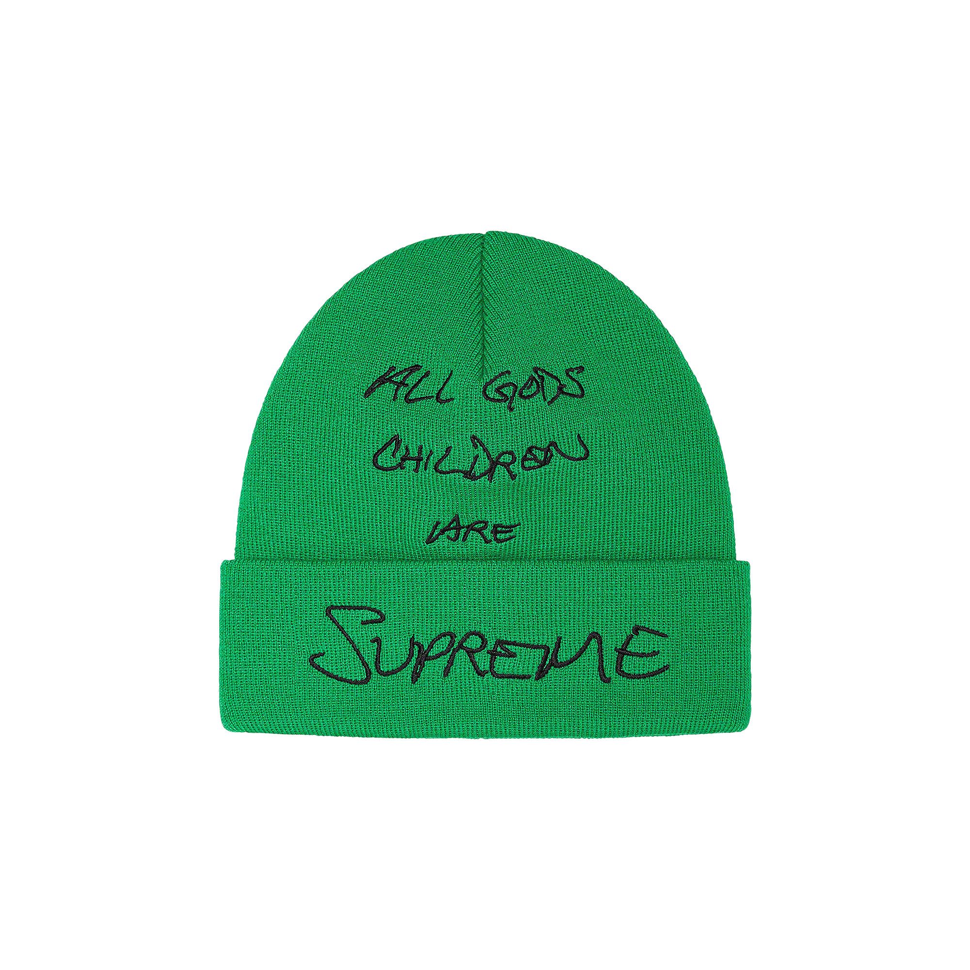 豪華で新しい God's Supreme Buy Children GREEN SS22BN26 - 'Green' Beanie 帽子