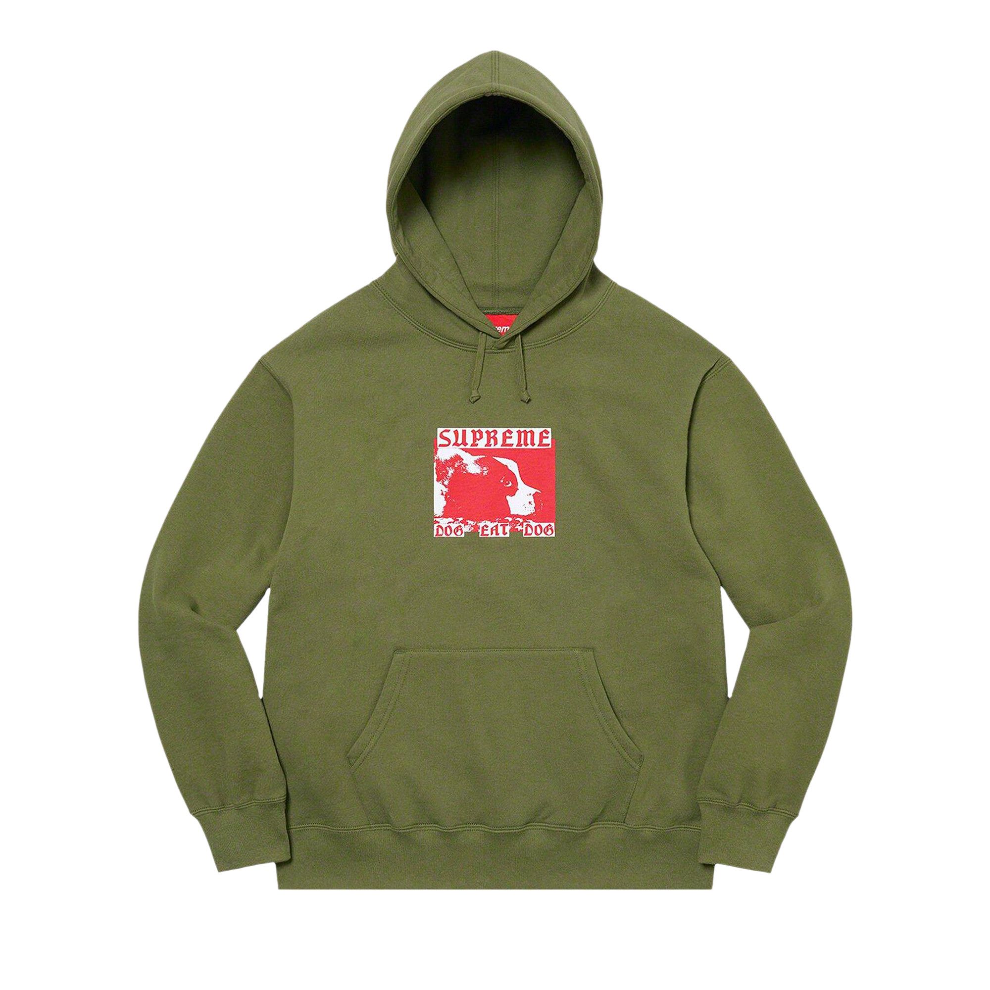 Buy Supreme Dog Eat Dog Hooded Sweatshirt 'Olive' - SS22SW64 OLIVE