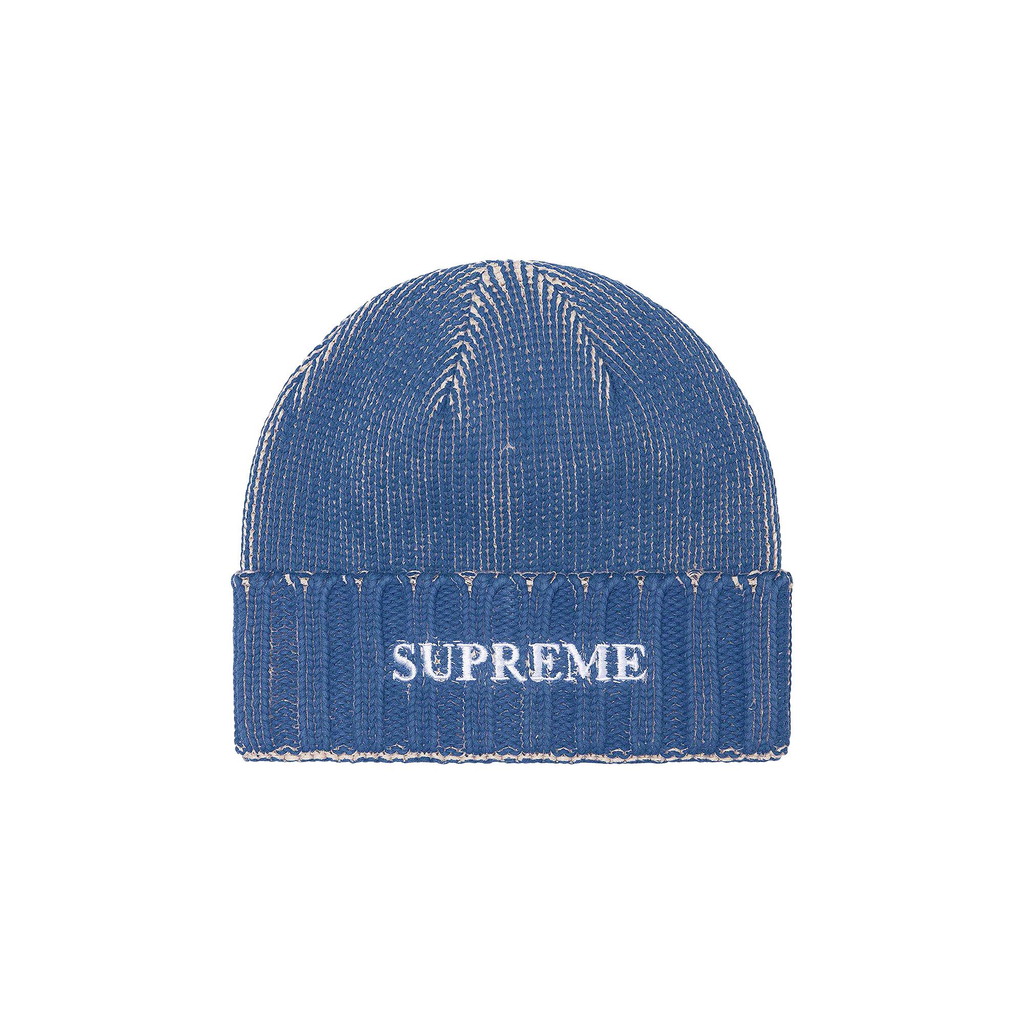 Buy Supreme Overprint Beanie 'Blue' - SS22BN18 BLUE | GOAT CA