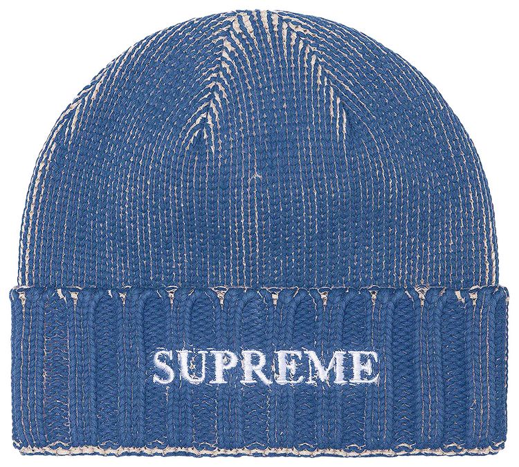 Supreme Overprint Beanie Blue