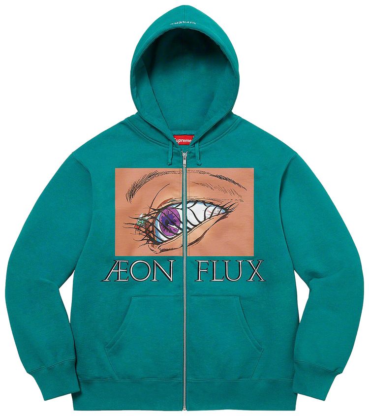 Supreme Aeon Flux Zip Up Hooded Sweatshirt Teal