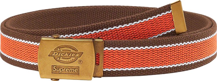 Supreme x Dickies Stripe Webbing Belt Brown