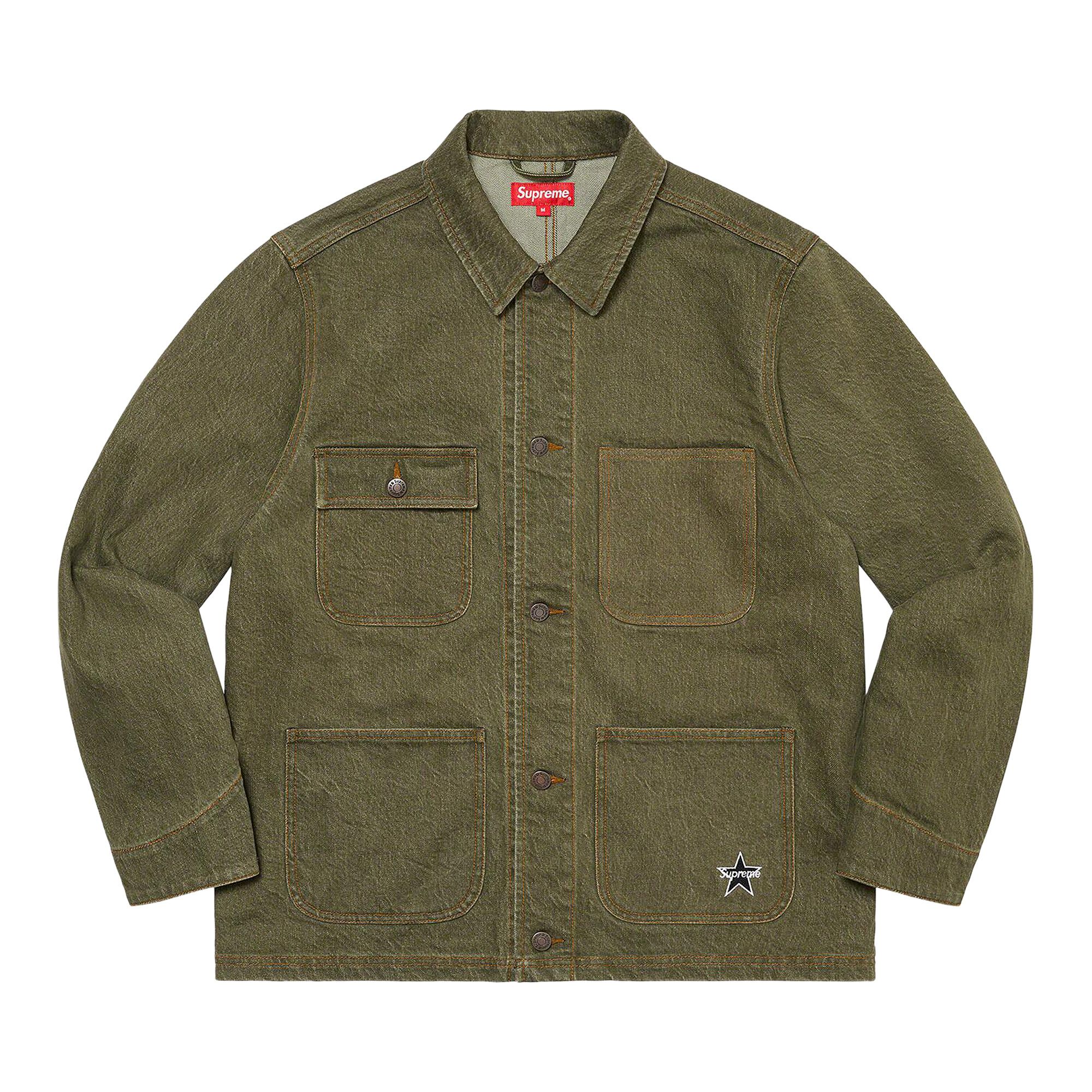 た*か様 Supreme Denim Chore Coat Olive Buy Supreme Denim Chore Coat 'Olive' - SS22J81 OLIVE | GOAT CA