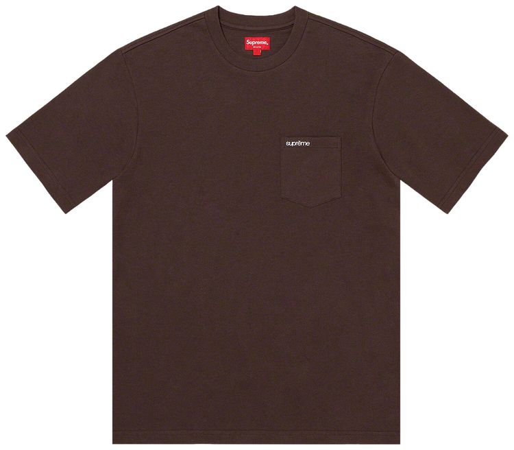 Supreme Short Sleeve Pocket Tee Dark Brown