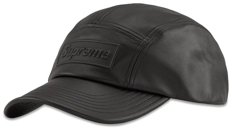 Supreme GORE TEX Leather Camp Cap Black
