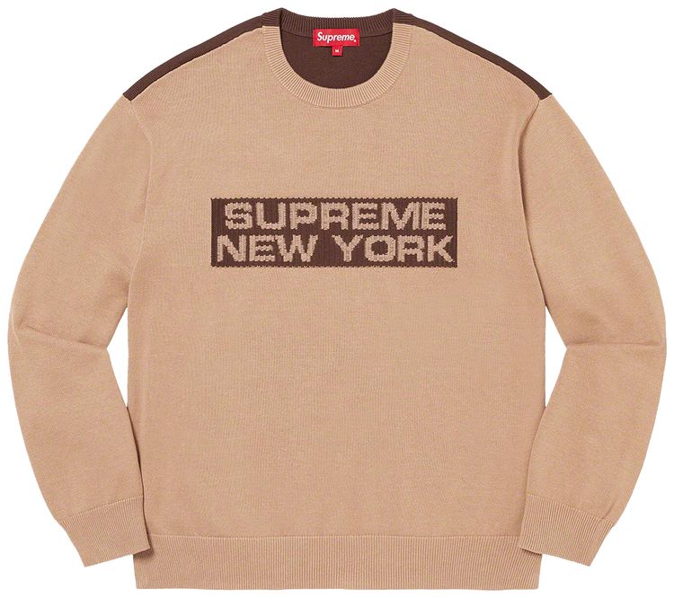 Supreme 2 Tone Sweater Light Brown