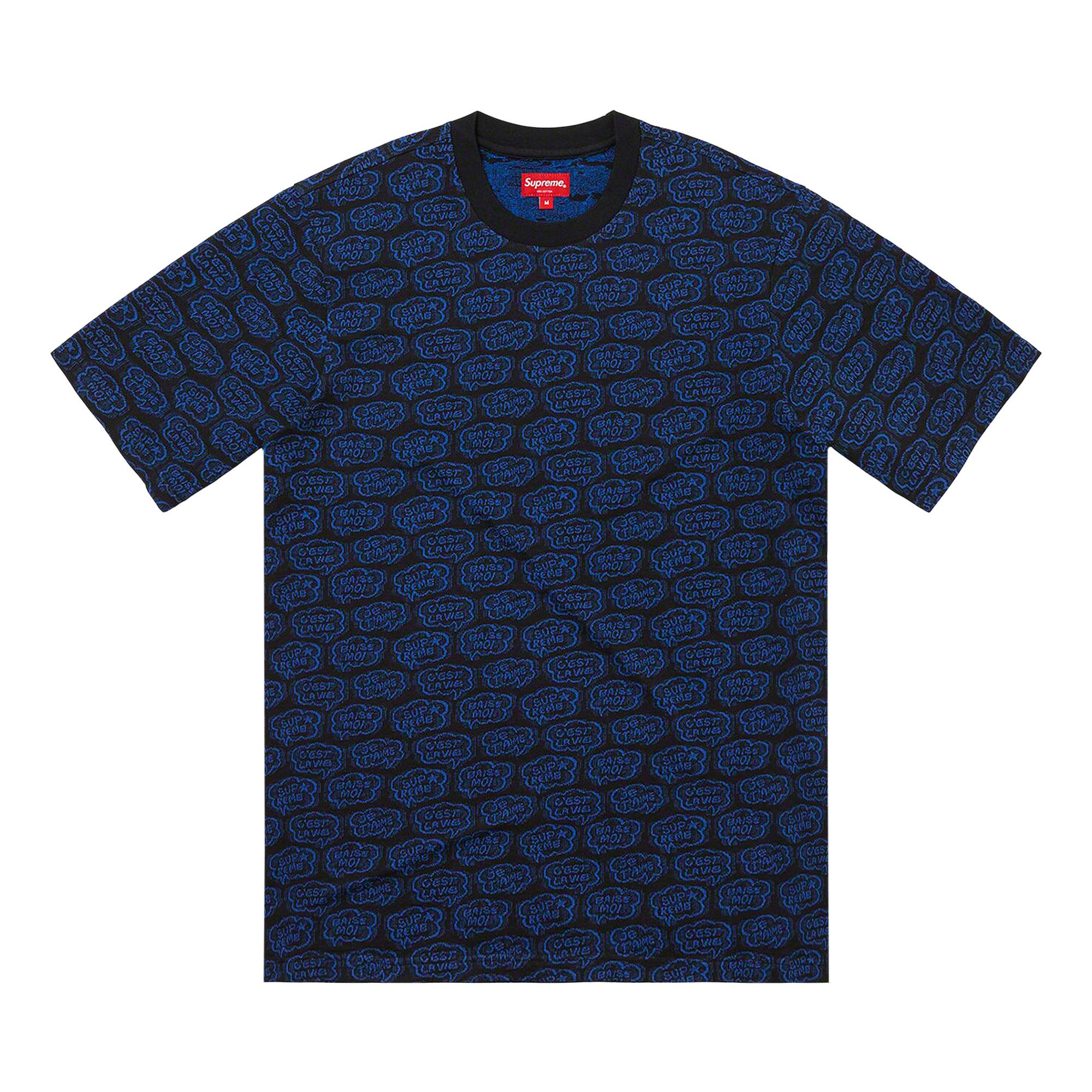 Buy Supreme Word Bubble Jacquard Short-Sleeve Top 'Black