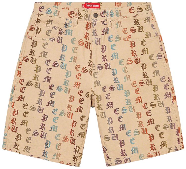 Supreme Gradient Jacquard Denim Short Tan