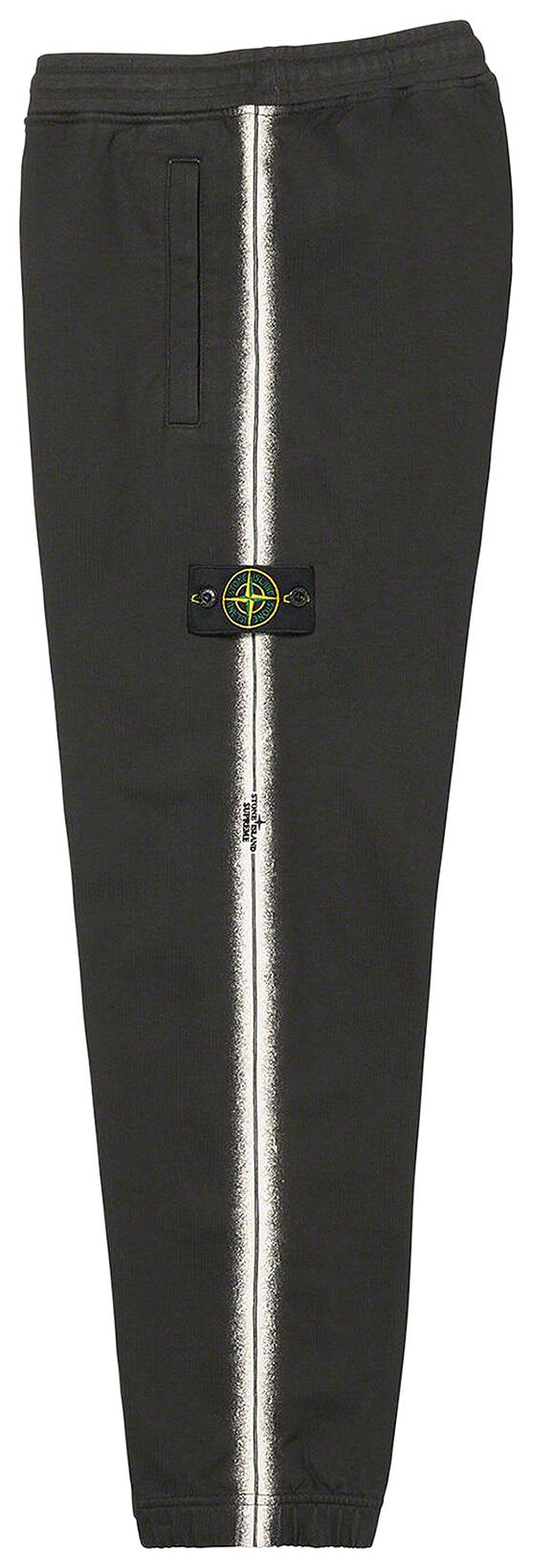 Supreme x Stone Island Stripe Sweatpant Black