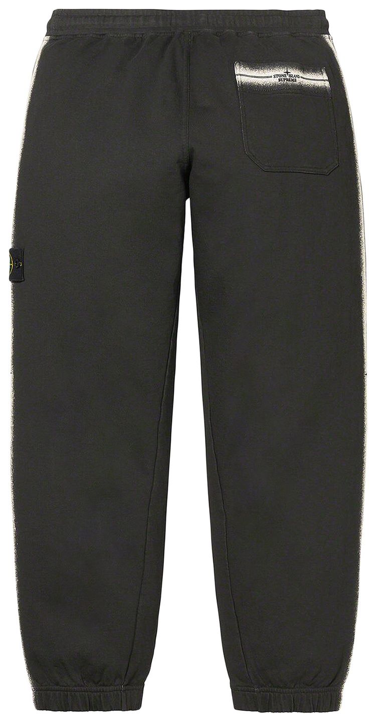 Supreme x Stone Island Stripe Sweatpant Black