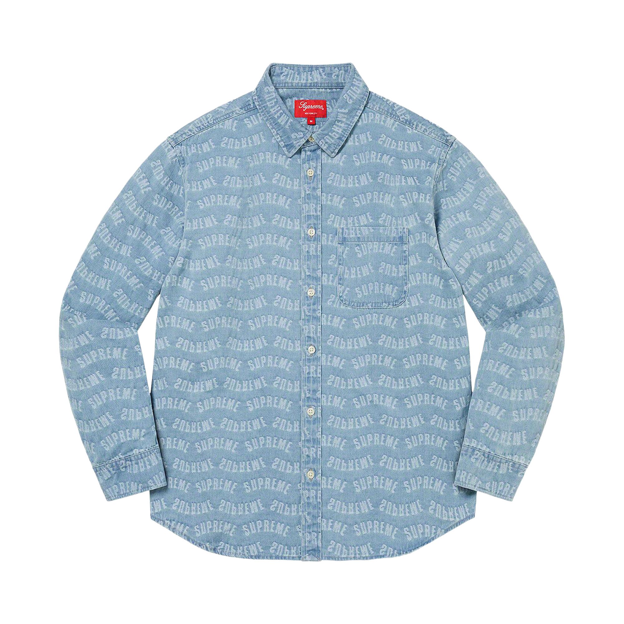 トップス Supreme Arc Jacquard Denim Shirt Blue Buy Supreme Arc Jacquard Denim Shirt 'Blue' - SS22S29 BLUE | GOAT