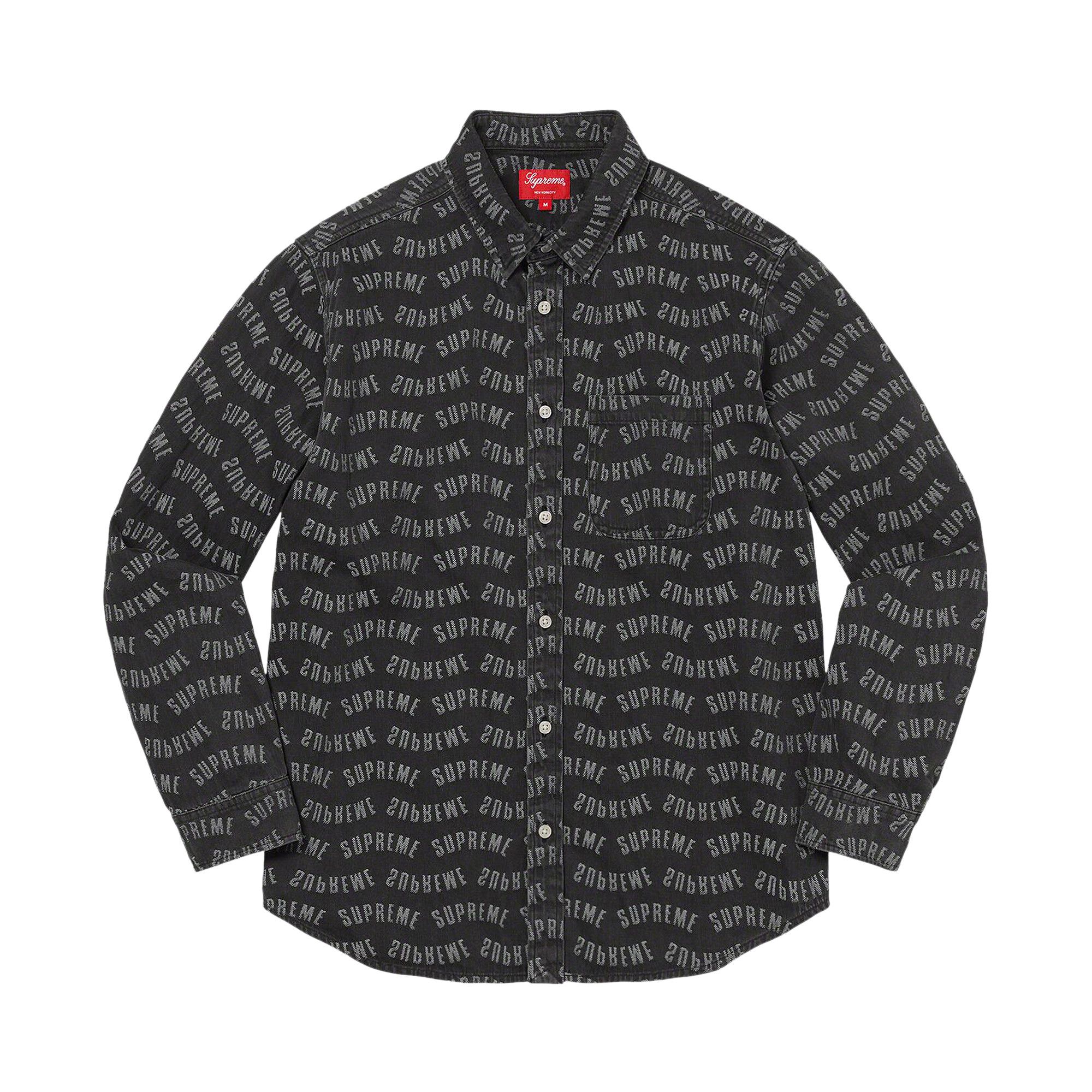 ア*キ様 supreme Black denim shirt Buy Supreme Arc Jacquard Denim Shirt 'Black' - SS22S29 BLACK