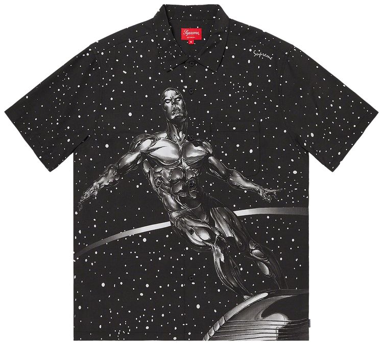 Supreme Silver Surfer Short Sleeve Shirt Black