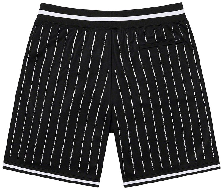Buy Supreme Rhinestone Stripe Basketball Short 