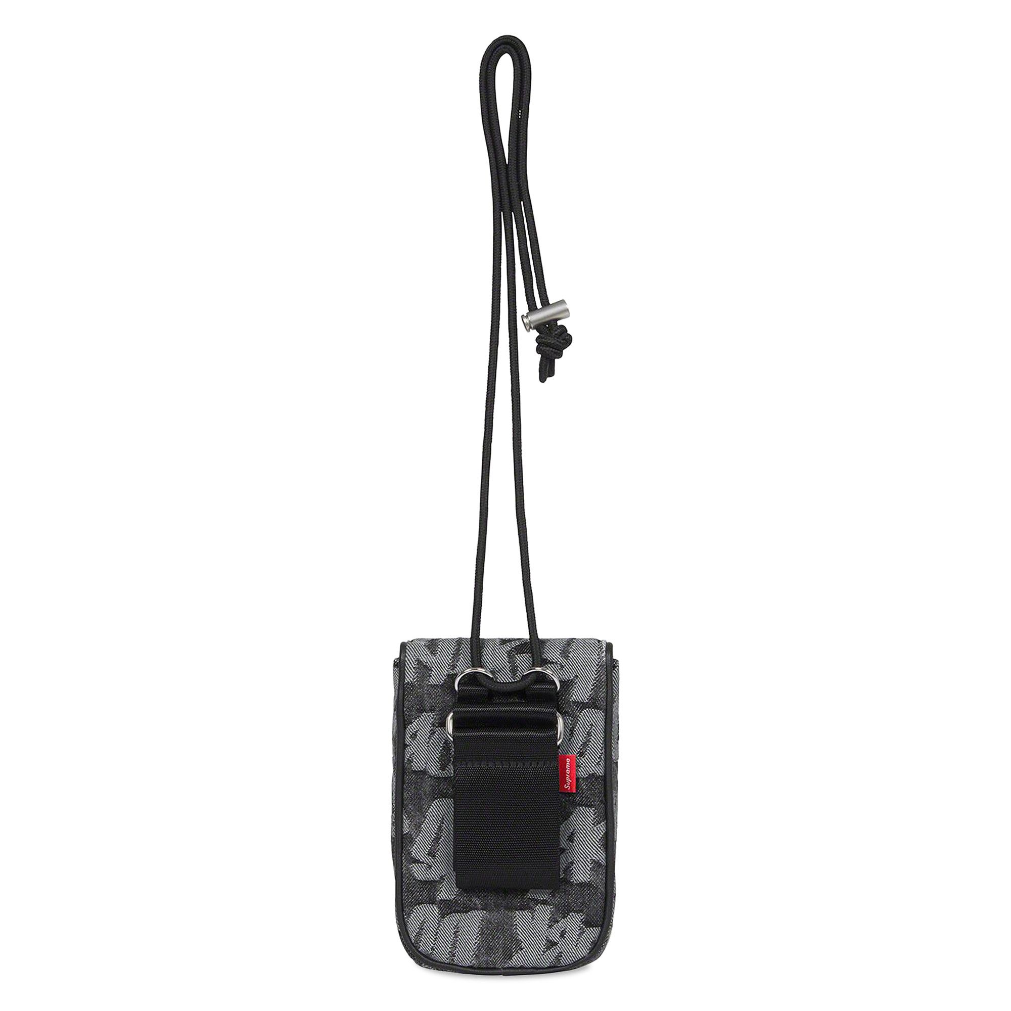 Fat Tip Jacquard Denim Neck Pouch