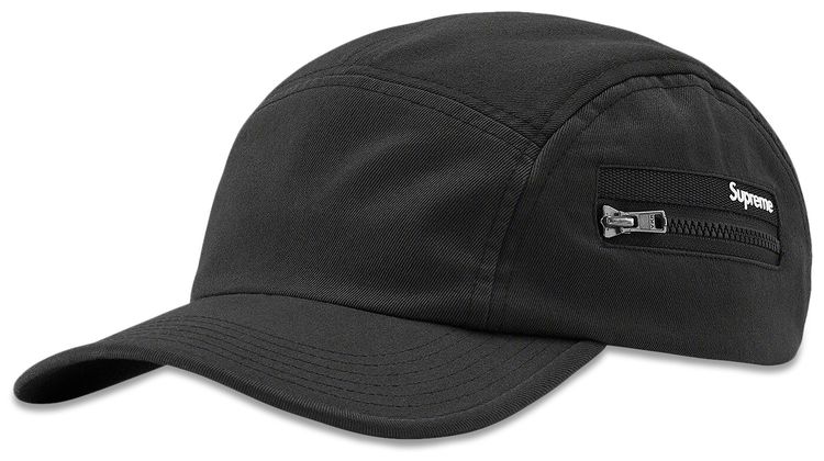 Supreme Zip Pocket Camp Cap Black