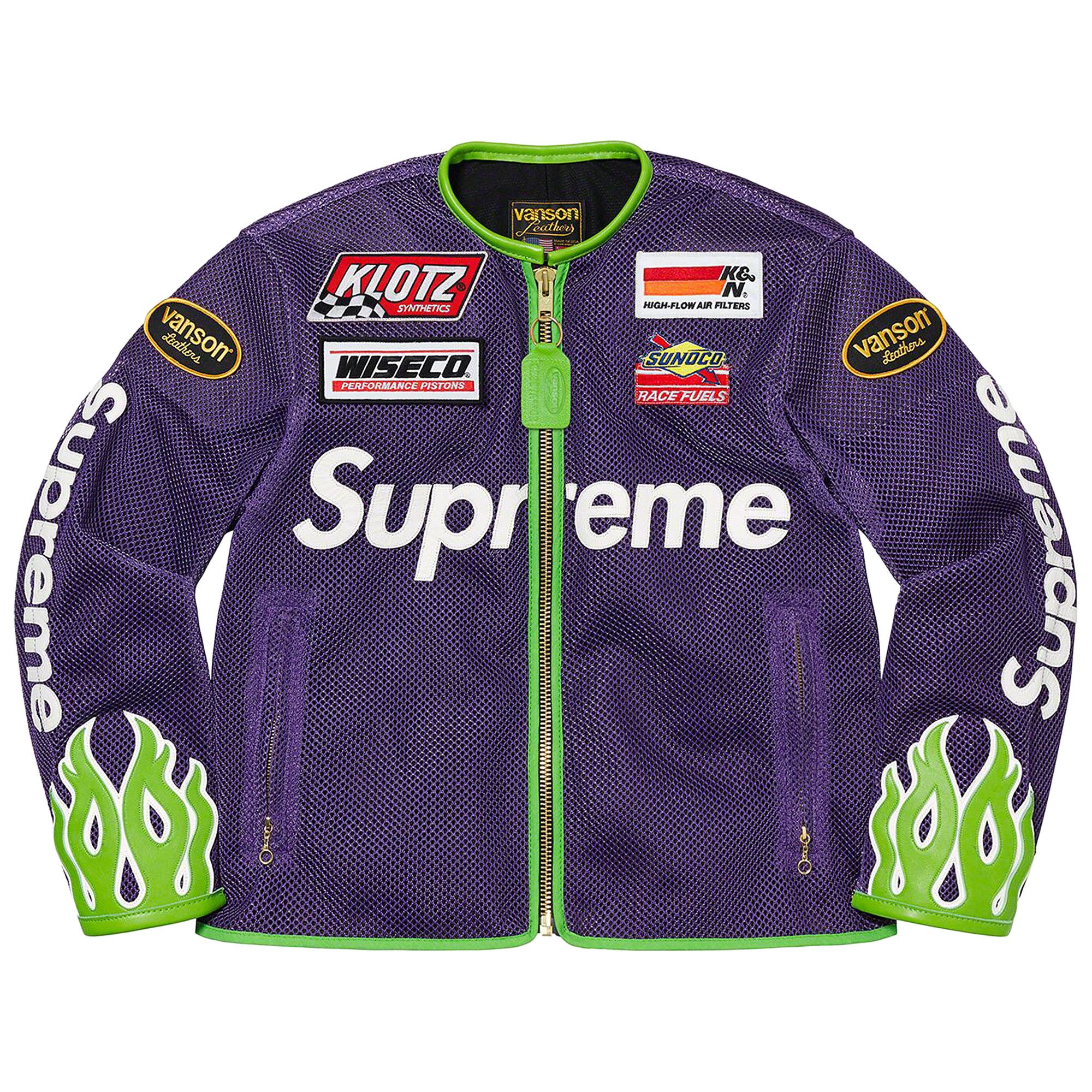 Buy Supreme x Vanson Leathers Cordura Mesh Jacket 'Purple