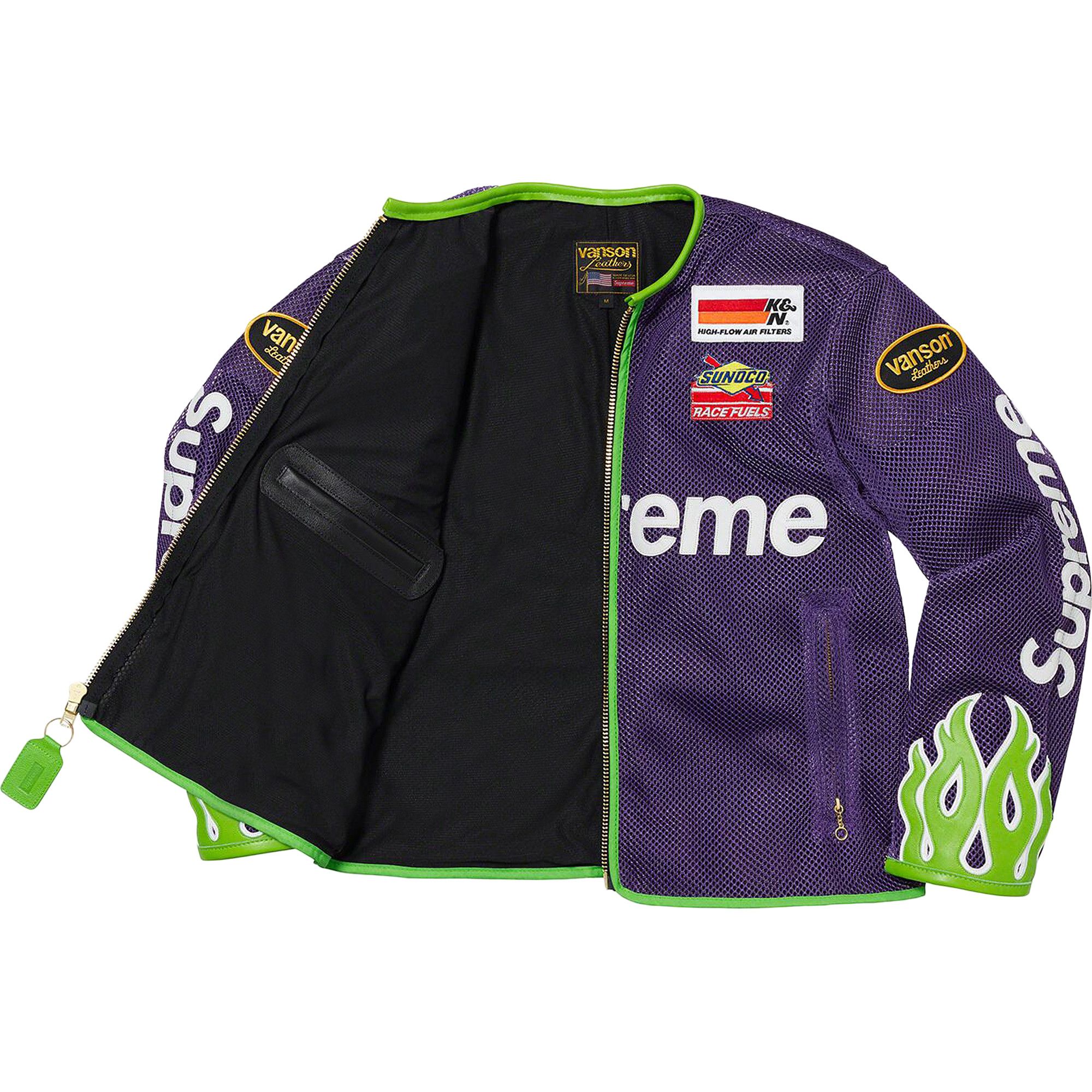 vanson バーガンディ ロングスリーブ M Buy Supreme x Vanson Leathers Cordura Mesh Jacket 'Purple