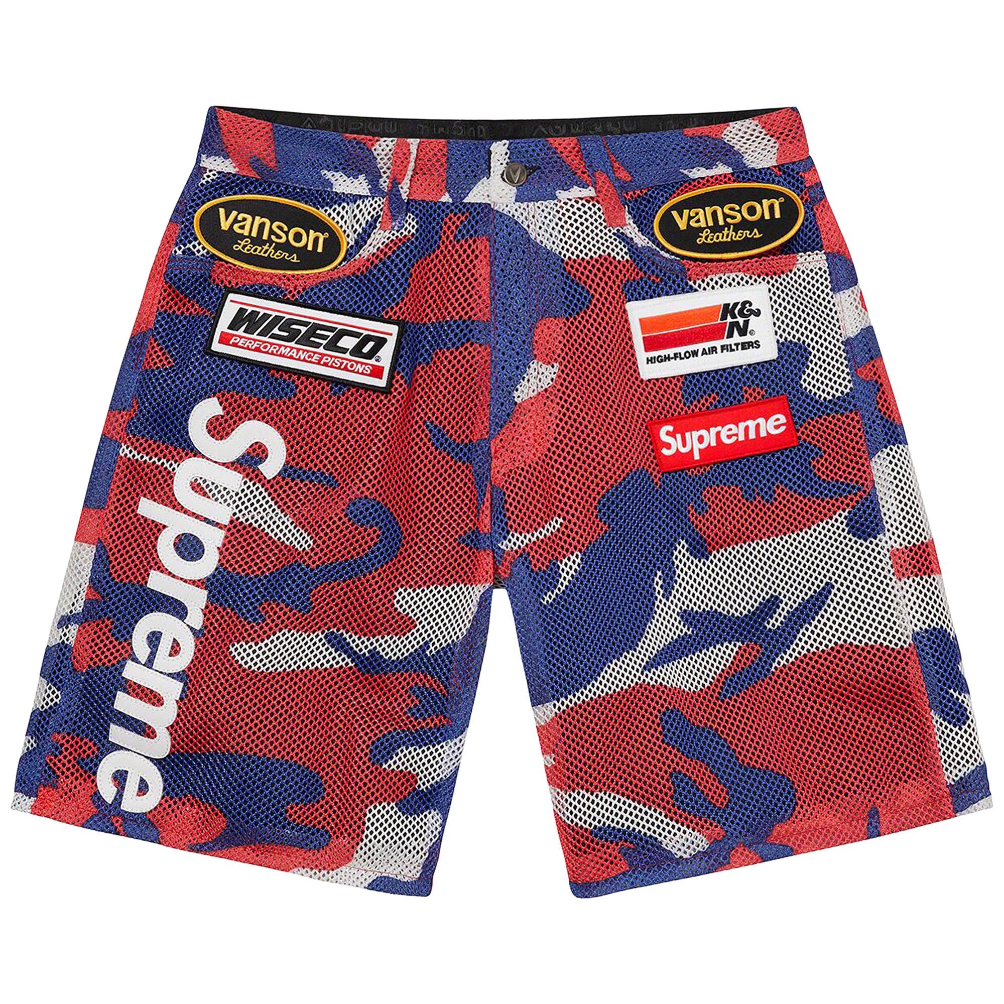 Buy Supreme x Vanson Leathers Cordura Mesh Short 'Red Camo