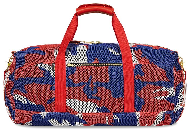 Supreme x Vanson Leathers Cordura Mesh Duffle Bag Red Camo