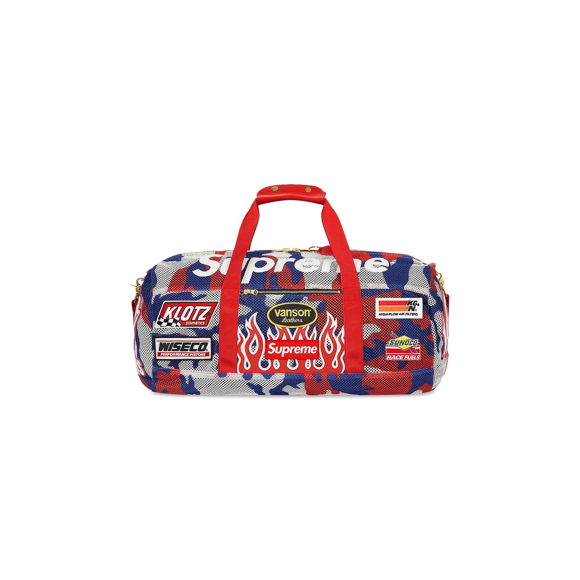 Buy Supreme x Vanson Leathers Cordura Mesh Duffle Bag 'Red Camo