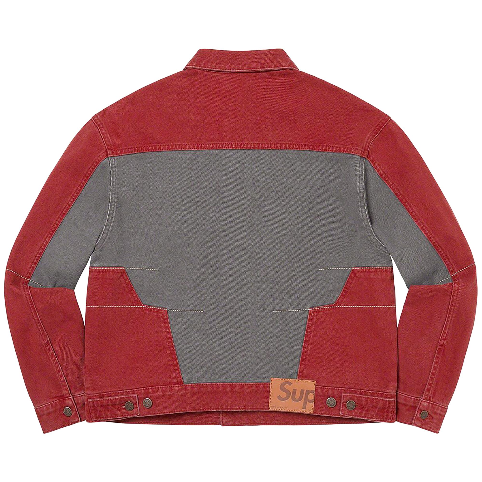 Buy Supreme 2-Tone Paneled Denim Jacket 'Red' - FW22J79 RED | GOAT