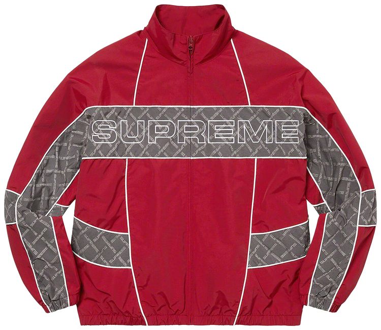 Supreme Jacquard Panel Track Jacket Red