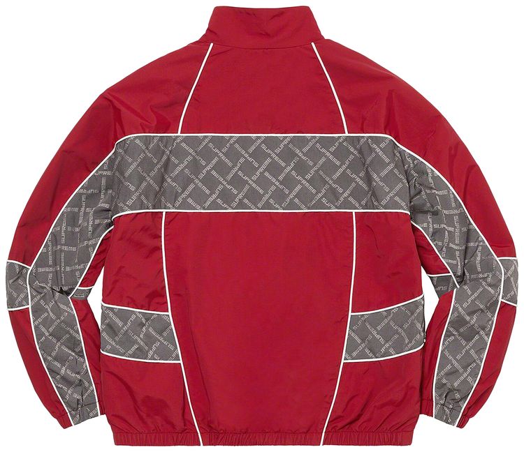 Supreme Jacquard Panel Track Jacket Red