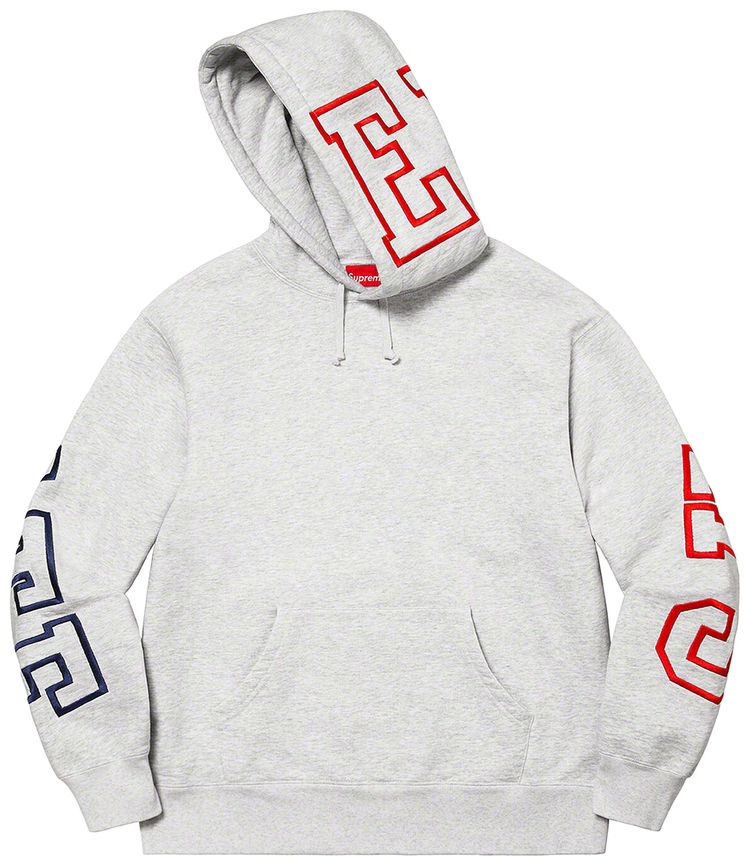 Supreme State Hooded Sweatshirt Ash Grey