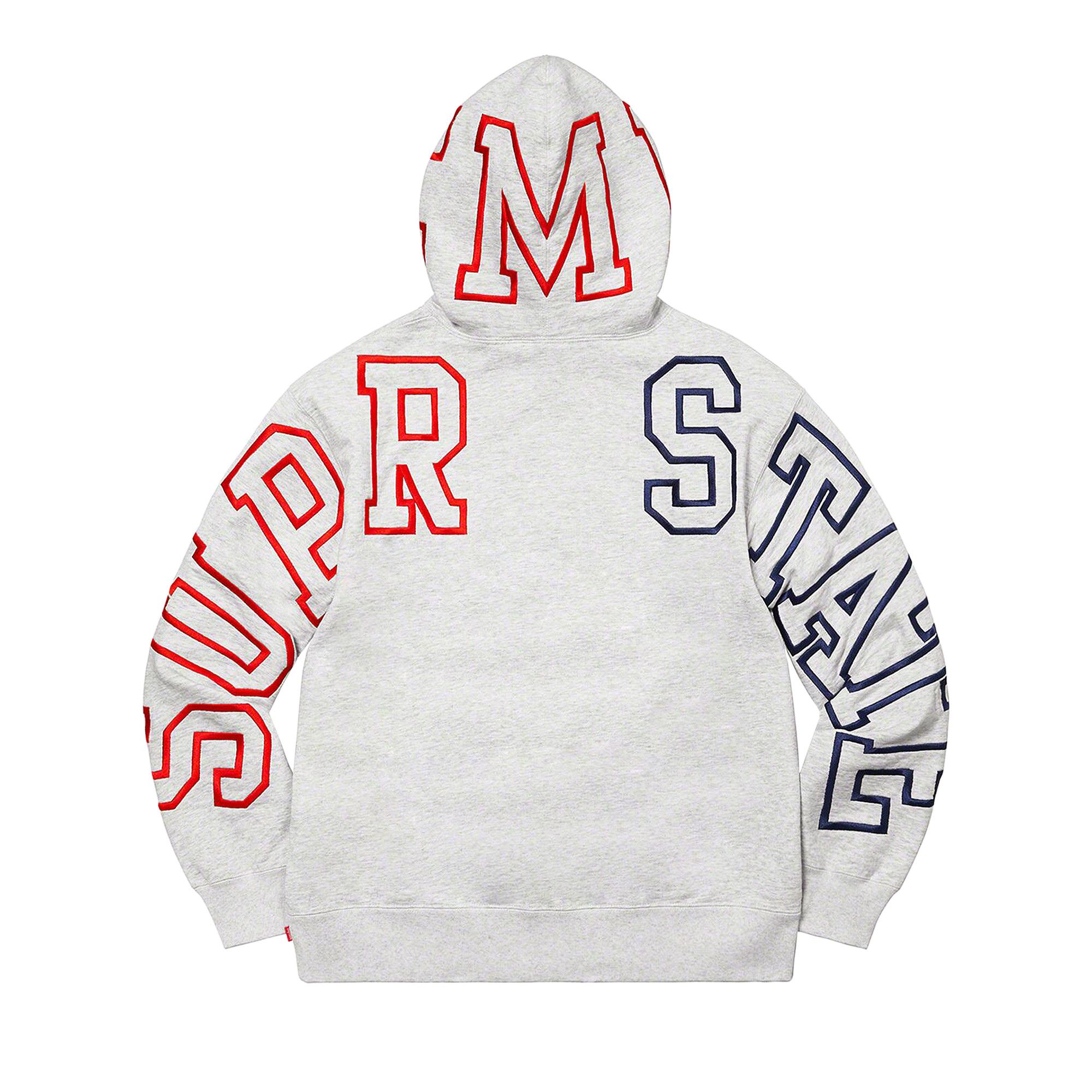 Buy Supreme State Hooded Sweatshirt 'Ash Grey' - FW22SW16 Buy Supreme State Hooded Sweatshirt 'Ash Grey' - FW22SW16