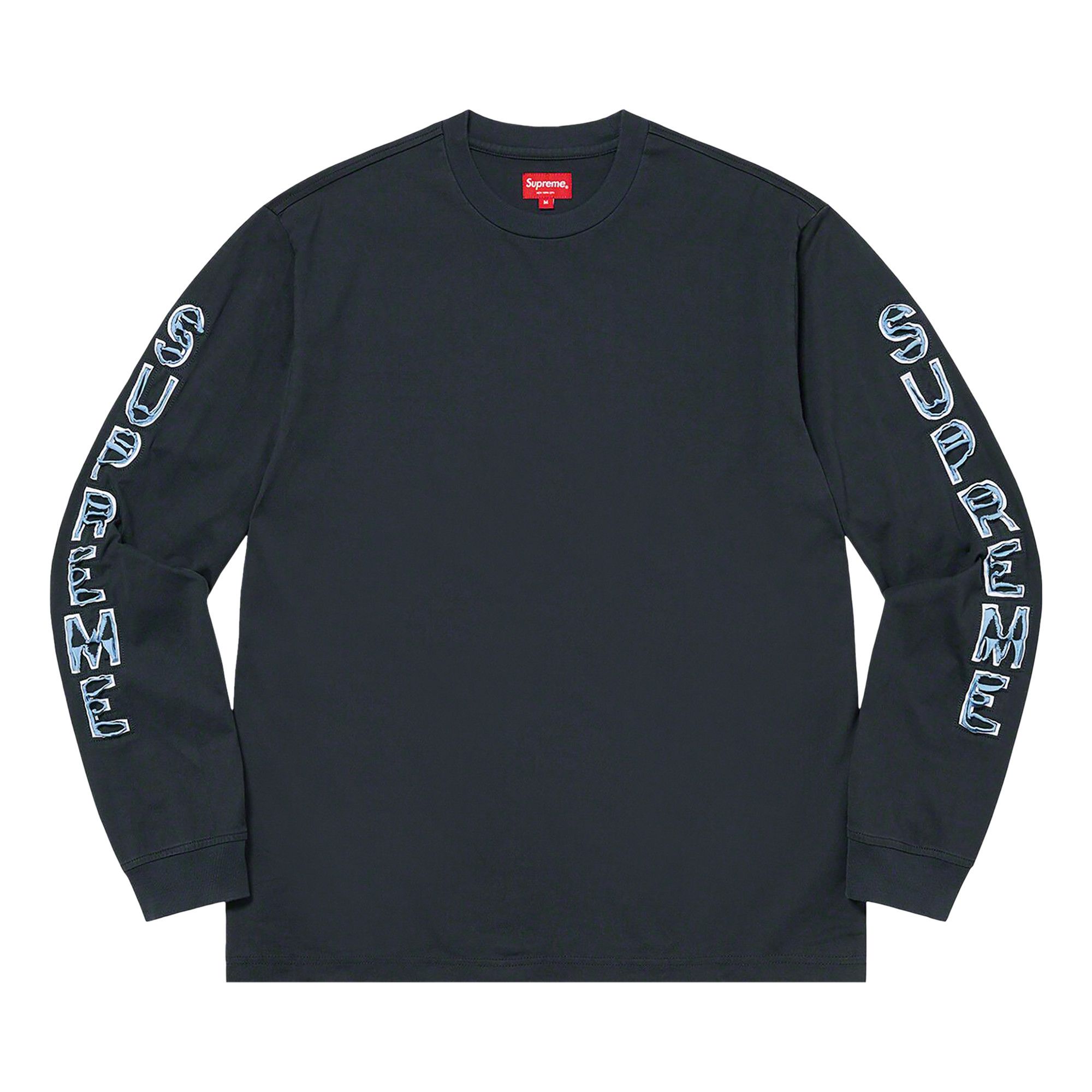 Buy Supreme Cut Out Long-Sleeve Top 'Washed Navy' - FW22KN50