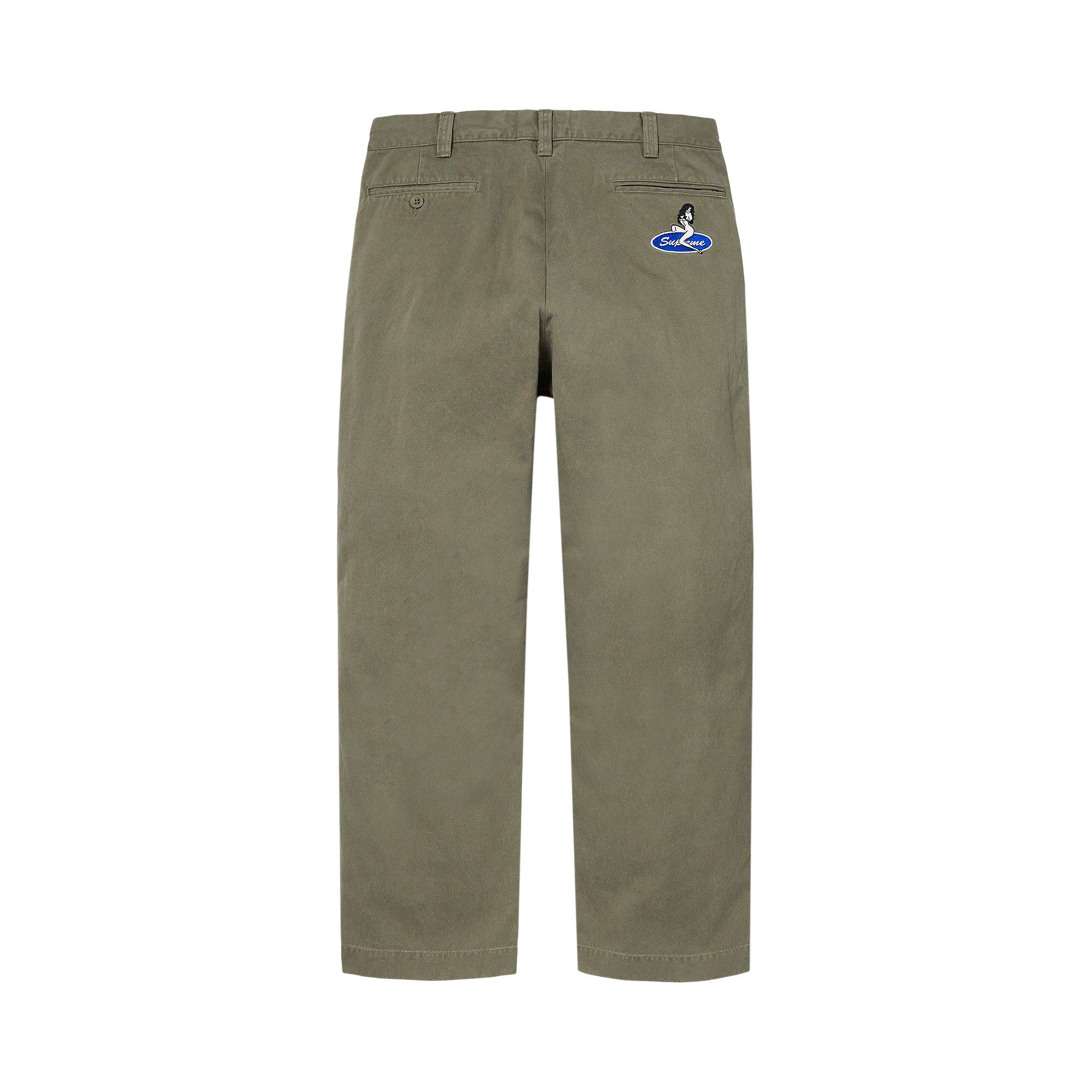 パンツ Supreme pin up Chino Pant Olive 32 supreme pin up chino pant 32 olive