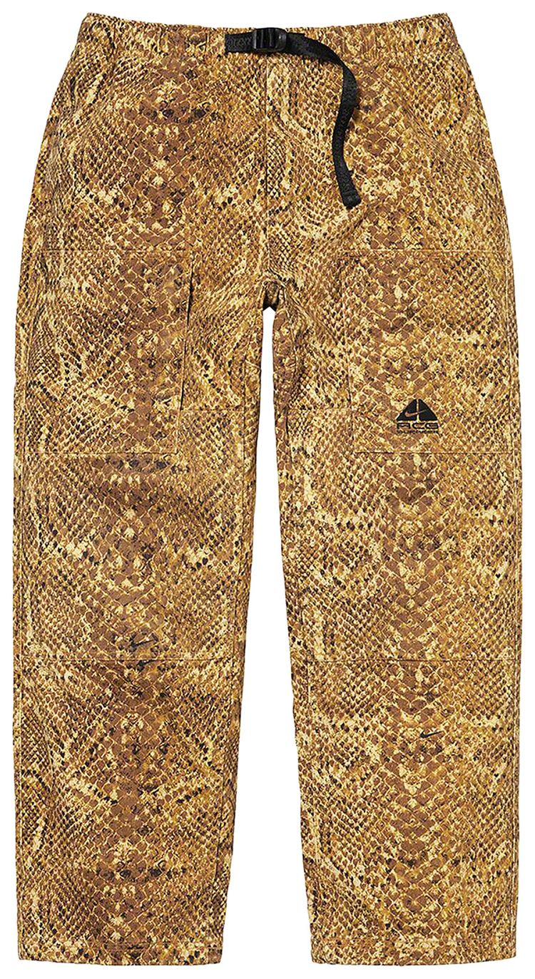 Supreme x Nike ACG Belted Denim Pant Gold Snakeskin