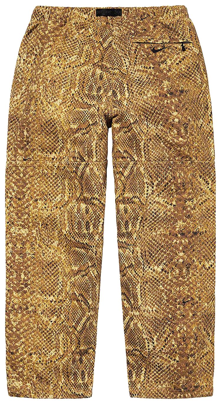 Supreme x Nike ACG Belted Denim Pant Gold Snakeskin